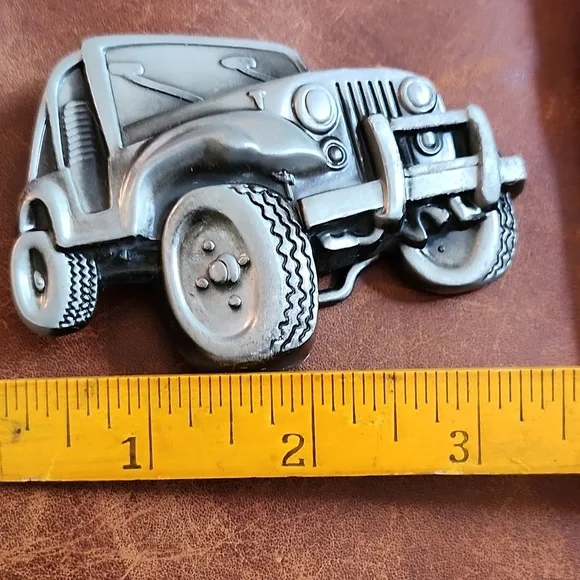 Silver Jeep Belt Buckle, New - Picture 4 of 4
